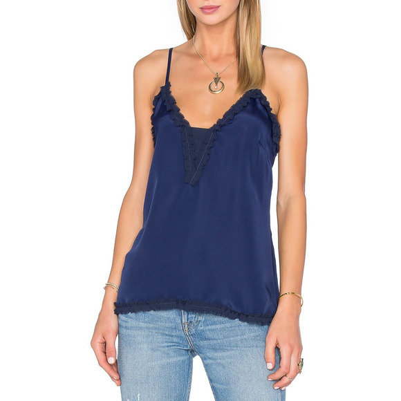 House of Harlow 1960 x REVOLVE Leah Deep V Cami top Dark navy Small A001497 - Picture 1 of 5